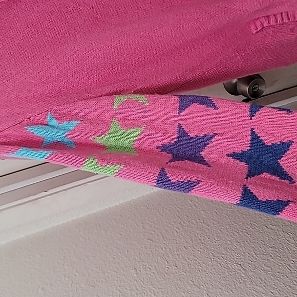 VINTAGE QUACKER FACTORY WOMEN'S FULL ZIPPER KNIT SWEATER PINK WITH STRAP SIZE L - Picture 6 of 8